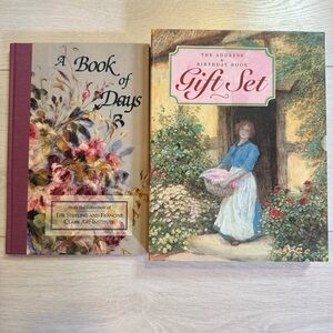 Old World Country Address and Birthday Book Set + Garden Journal